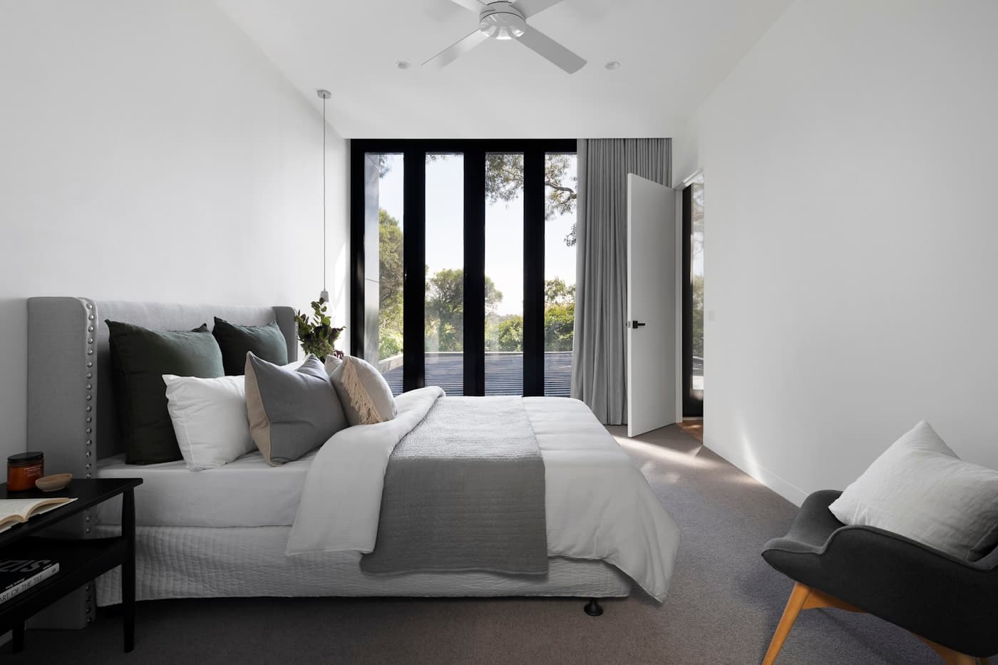 Comfortable furnished apartment living space with warm, welcoming details